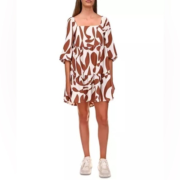 Sanctuary Printed Weekender Baby-Doll Dress - Picture 1 of 8